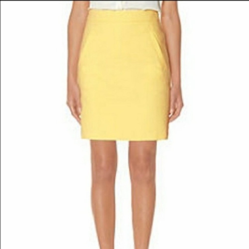 The Limited Citron Yellow Pencil Skirt